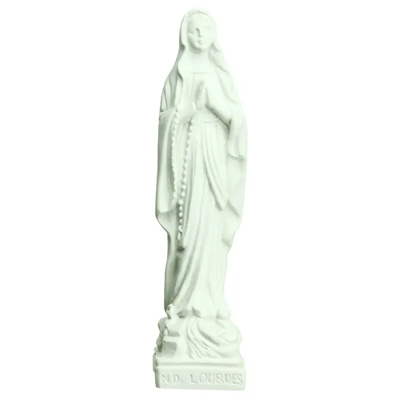 Statue Madonna Lourdes - polyresine/weiss - 12cm