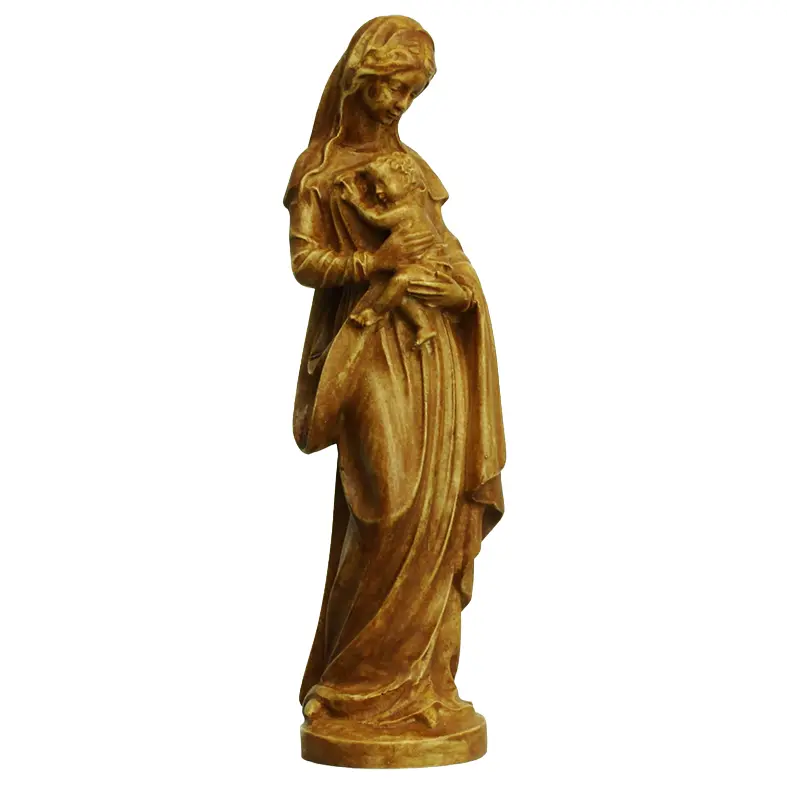 Madonna mit Kind - Poly/Braun - 19cm