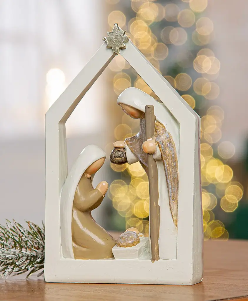 Kerstgroepje H. Familie -poly (9x15cm)