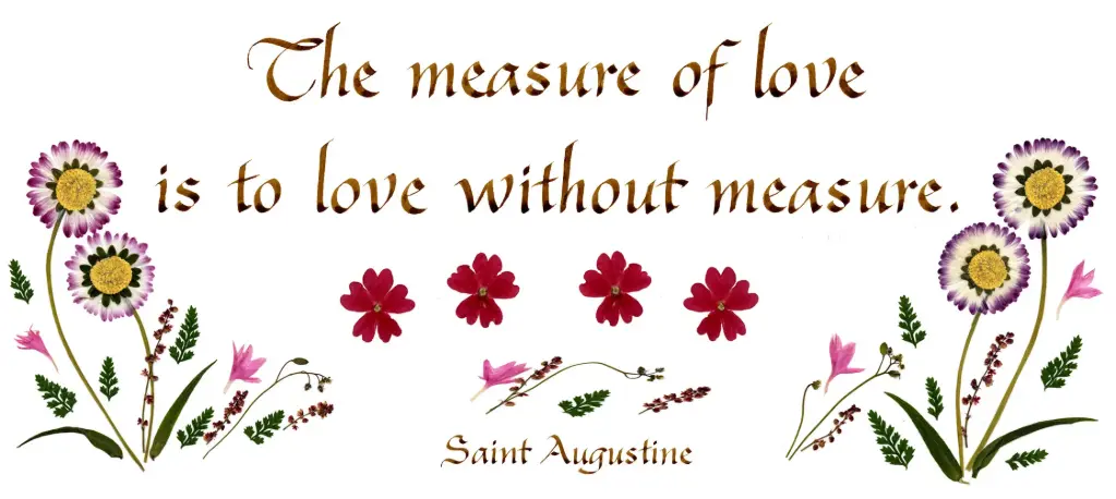 Carte série 'Citations - GB - 'The measure of love...' - 10,5x21cm + envel.
