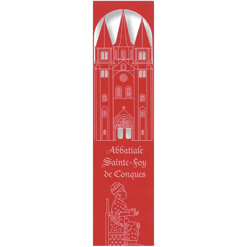 Bladwijzer gelaserd - Abbatiale Sainte-Foy Conques - assorti (52,5x210mm)