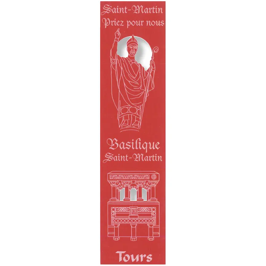 Marque-page découpé - Basilique Martin/Tours - assorti (52,5x210mm)