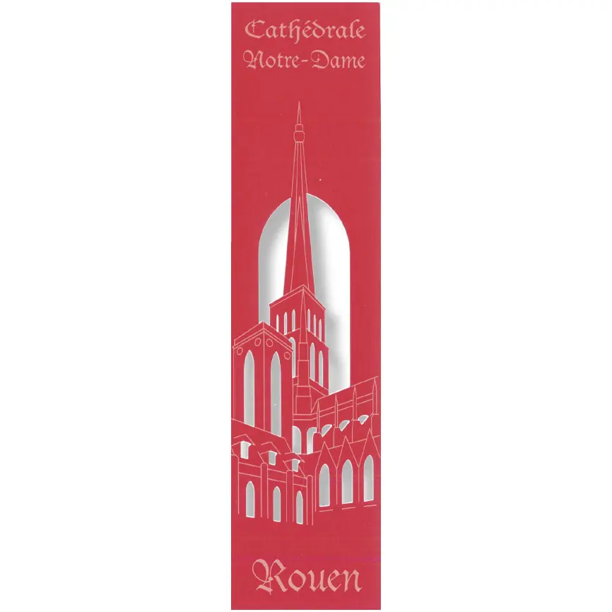 Bladwijzer gelaserd - Cath. Notre Dame/Rouen - assorti (52,5x210mm)