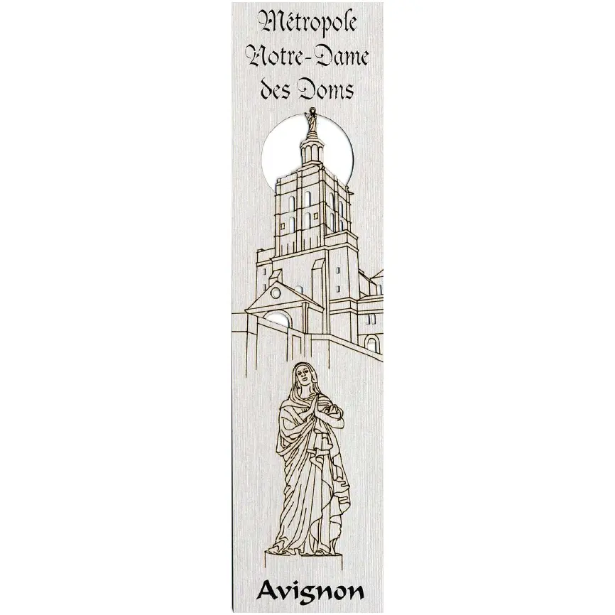 Marque-page découpé - Métropole N-D des Doms/Avignon - assorti (52,5x210mm)