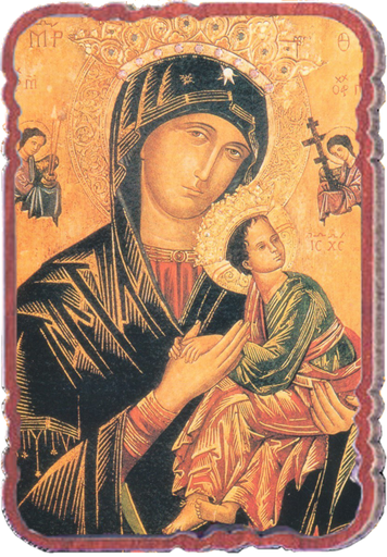 [ATM-35ADB54M7] Automagneet OLV Altijddurende Bijstand - hout (60x42mm)