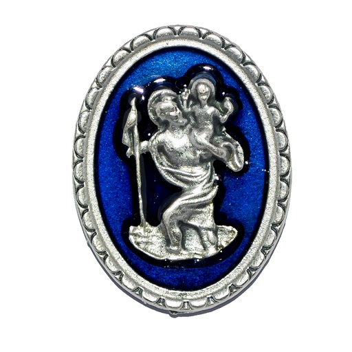 [ATM-35KRI9460] Automagneet ovaal/blauw - H Kristoffel (38x28mm)