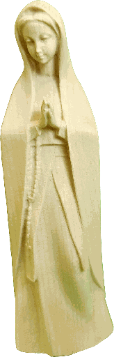 [BLD-07OLB12N] Statue Muttergottes betet/modern - Holzschnitzerei/Natur (12cm)