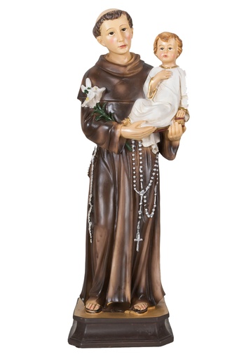 [BLD-09ANT20] Heiliger Antonius Statue aus Kunstharz (20cm)