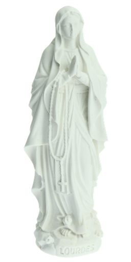 [BLD-35LOU12WT] Statue ND Lourdes - résine/blanche - 12cm