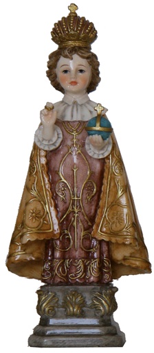 [BLD-47H018-12] Infant Jesus Of Prague, Golden Cloak - 14,3 cm