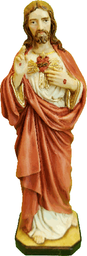 [BLD-81HHJ16] Statue S.C.Jésus - résine/couleur - 16cm