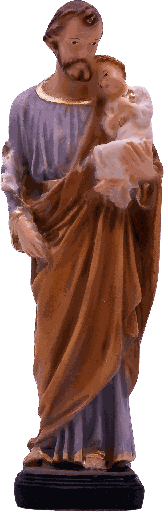 [BLD-82JOS15] Statue St Joseph - résine/couleur - 15cm