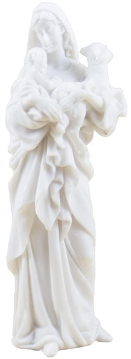 [BLD-93RBA850] Madone enfant  - résine/blanche - 10*4 cm