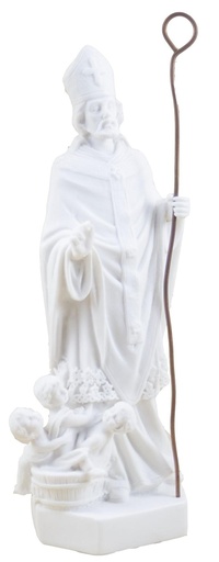 [BLD-93RBA973] Sinterklaas - kunsthars/wit - 15*5cm