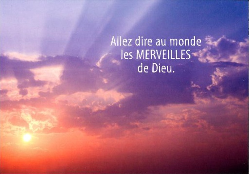 [CRT-21CS159] Carte simple - 10x15cm - Aller dire au monde...