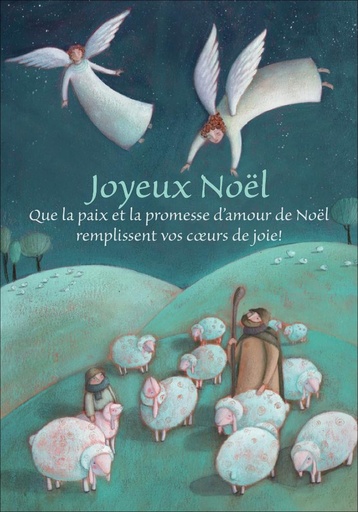 [CRT-21NS017] Kerstkaart 10x15cm - Joyeux Noël, que la paix...