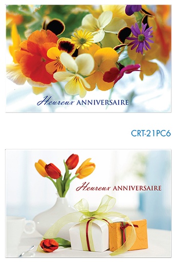 [CRT-21PC6] Pochette Anniversaire - 2x3 kaarten met omslag