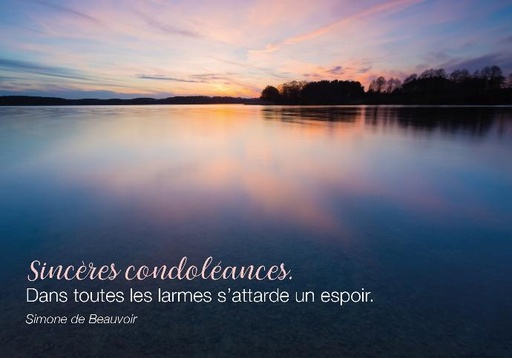 [CRT-31CS045] Kaart 10,5x15cm - Sincères Condoléa nces Dans toutes les larmes...