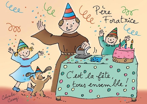 [CRT-31MOCS015] Carte simple 'Moineaux' - 10,5x15cm - Père Foratrice