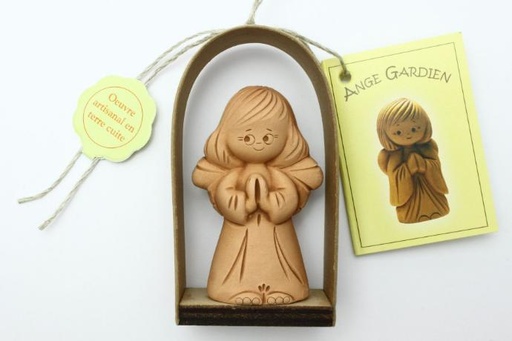 [ENG-01TC107FR] Ange gardien debout TC -  texte français  - H=8,5cm