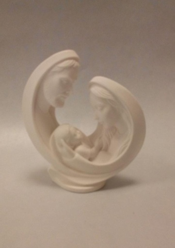 [BLD-99M01] Hl.Familie - poly/Weiss - 8cm