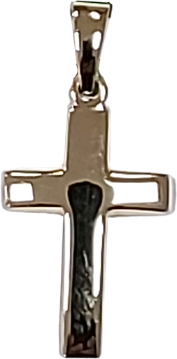 [HKP-21CR944] Croix lisse - Ag 925‰ Plaqué Or 3μm (12x18mm)