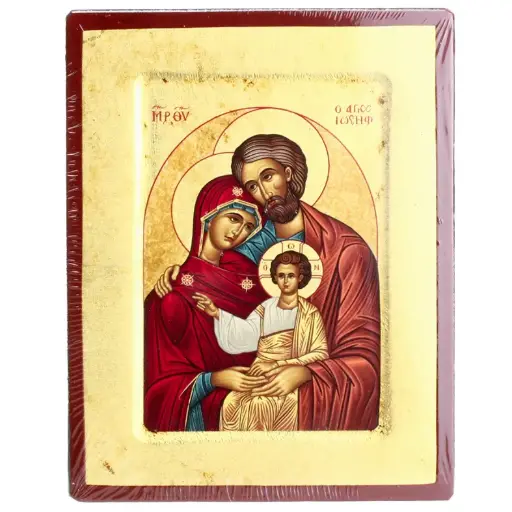 [IKO-13B0FAM] Icône lithographie/bord - Ste Famille   (105x130mm) 