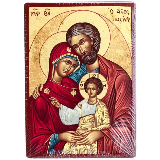 [IKO-13B1FAM] Icône lithographie/platte - Ste Famille (95x135mm)