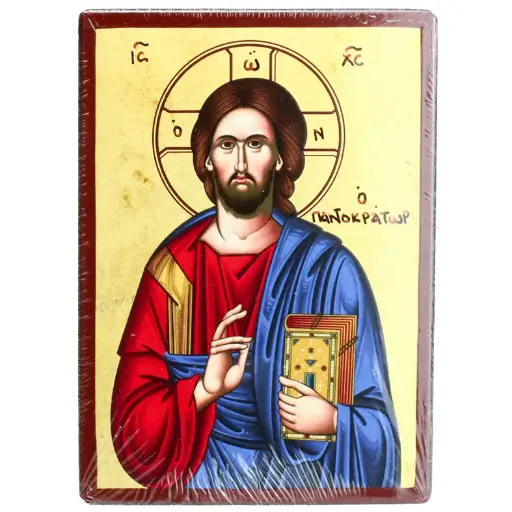 [IKO-13B1PAN] Icône lithographie/platte - Pantocrator (95x135mm)