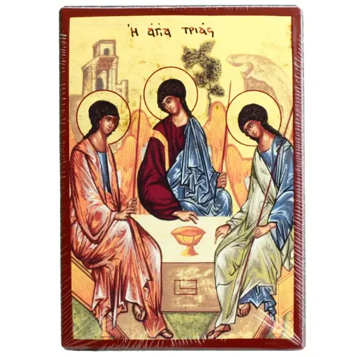 [IKO-13B1TRI] Icône lithographie/platte - Ste Trinité Roublev (95x135mm)