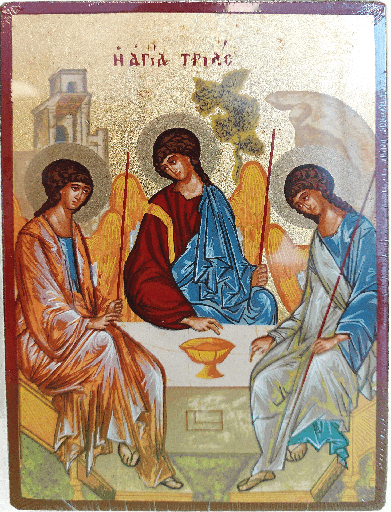 [IKO-13D3TRI] Icône lithographie/platte - Ste Trinité Roublev (125x180mm)