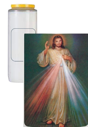 [KAA-20NVWTFAU] Bougie neuvaine Christ Miséricorde (Faustine)