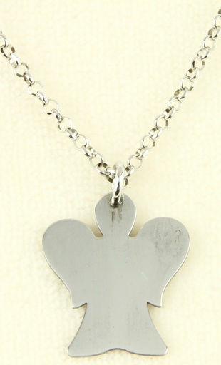 [KET-09Z520] Chaîne avec ange en argent 925‰ (19x17mm)