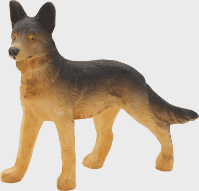 [KGR-47HND05T037] Chien berger - résine H 5,5cm