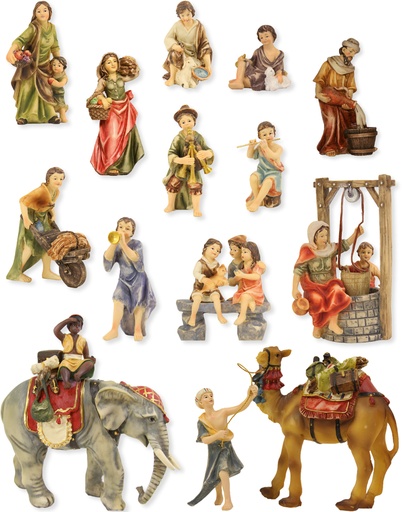 [KGR-47K135] Sint-Jan Kerstfiguren - Groep 10cm 