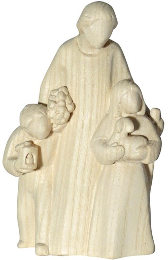 [KGR-69HDTR08N] Herdersgroep - Trionis Kerstgroep - hout/natuur - H 8cm