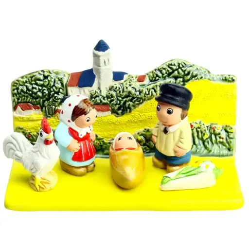 [KGR-85BEA] Kerstgroep "Frankrijk/Beauce" - 7x9cm