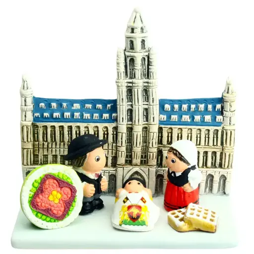 [KGR-85BRX] Kerstgroep "Brussel" - 7x9cm