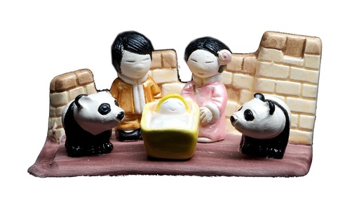 [KGR-85CHI] Crèche du monde 'Chine' - 7x9cm