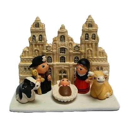 [KGR-85COM] Crèche du monde 'Compostelle' - 7x9cm