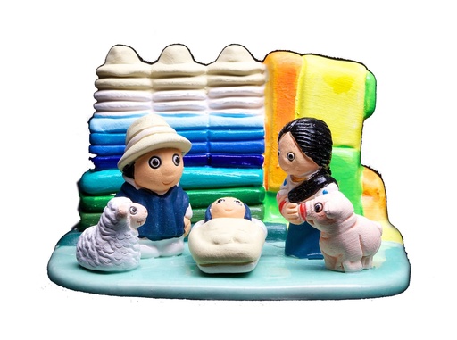 [KGR-85ECU] Crèche du monde 'Equateur' - 7x9cm