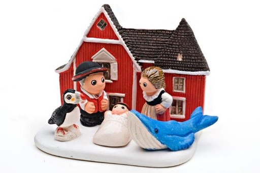 [KGR-85ISL] Crèche du monde 'Islande' - 7x9cm