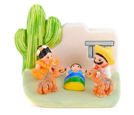 [KGR-85MEX] Crèche du monde 'Mexique' - 7x9cm