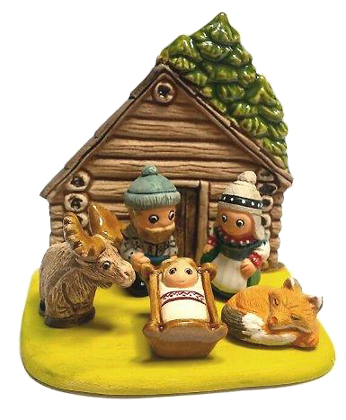 [KGR-85NOR] Crèche du monde 'Norvège' - 7x9cm