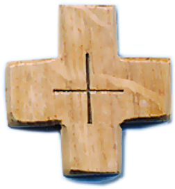 [KOK-80NM] Croix sur cordon 'M' (40x40mm)