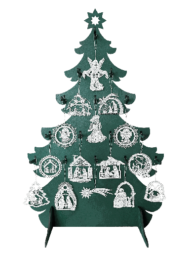 [KST-02DIS01] Display Sapin - 15x10 Pendentifs dentelle - serie M5 au M19