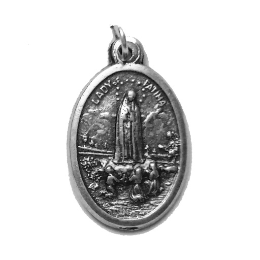 [MED-05FAT022] Anhänger Metall oval - Fatima Madonna (16x22mm)
