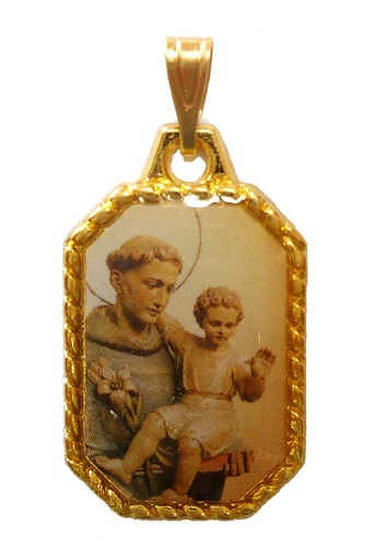 [MED-59ANT413D] Medaille H. Antonius - metaal/verguld (15x22mm)