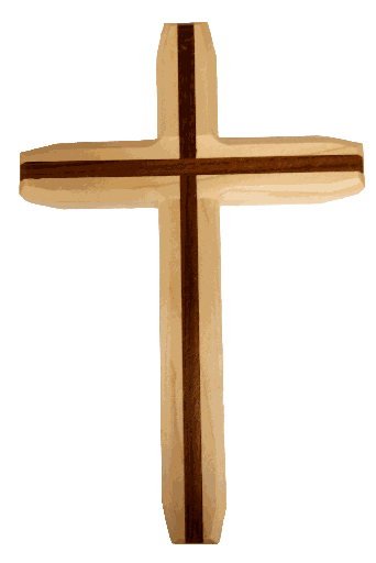 [MKR-03M1] Croix murale - 2ton bois/sans christ (170x250mm)