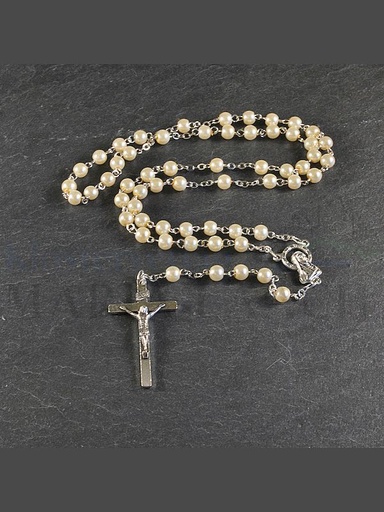 [MRL-860236] Taschenrosenkranz, Perlmutt-Imitation